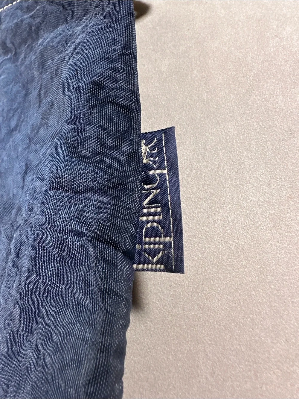 Kipling Navy Blue Knapsack Nylon Retro Vintage Lightweight Backpack Retro Y2K